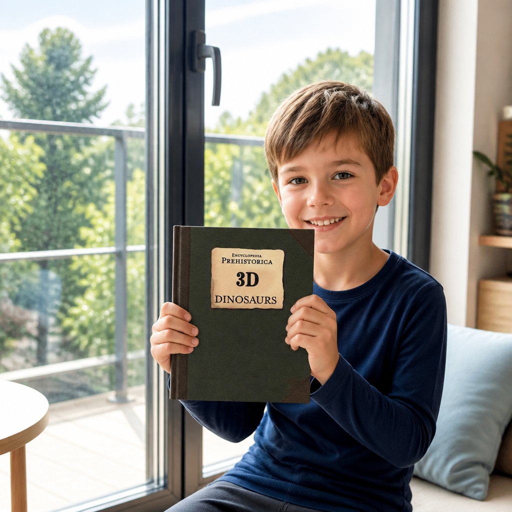 Interactive 3D Pop-Up Dinosaur Encyclopedia Book for Kids