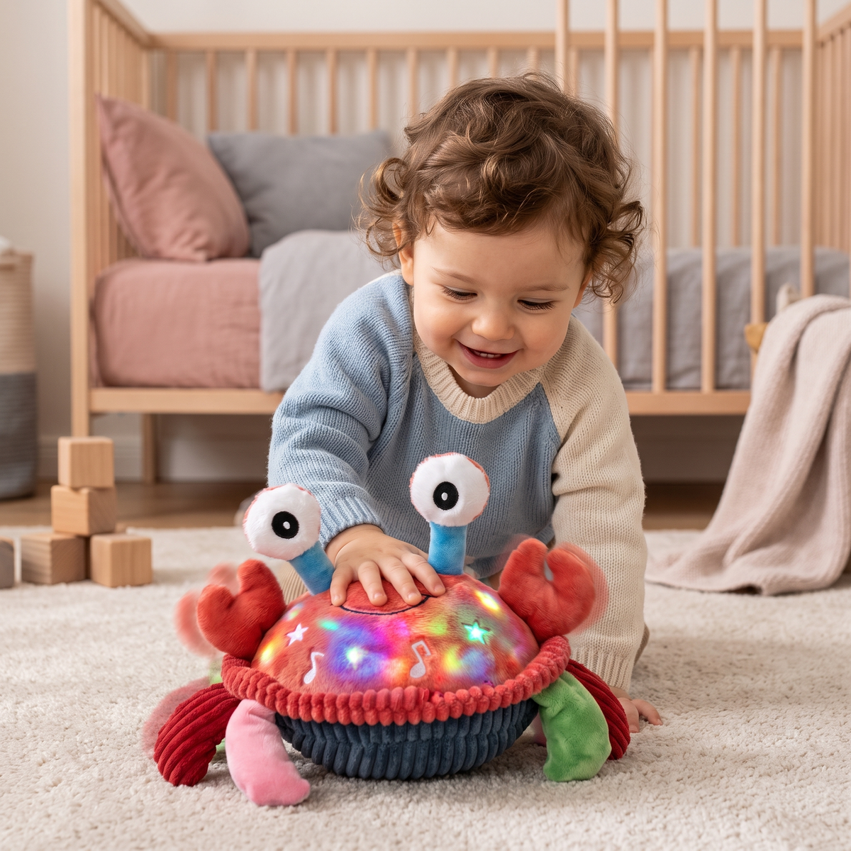 Interactive Musical Crab Toy with Voice Function