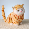 Interactive Realistic Tabby Robot Kitten, Walking and Meowing Robot Cat