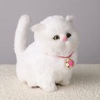 Interactive Realistic Tabby Robot Kitten, Walking and Meowing Robot Cat
