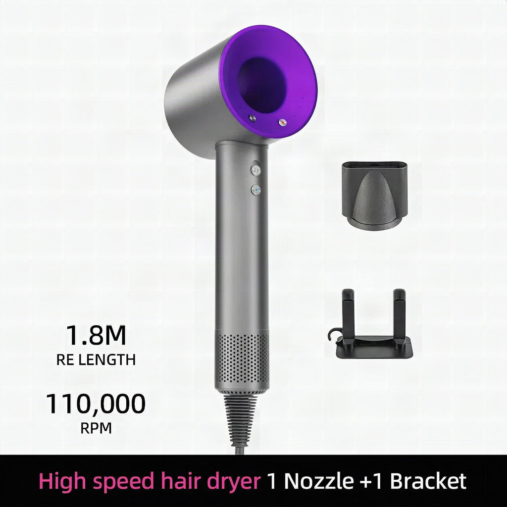 Ionic hair dryer with 200 million negative ions and intelligent temperature control