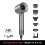 Ionic hair dryer with 200 million negative ions and intelligent temperature control