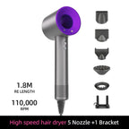 Ionic hair dryer with 200 million negative ions and intelligent temperature control