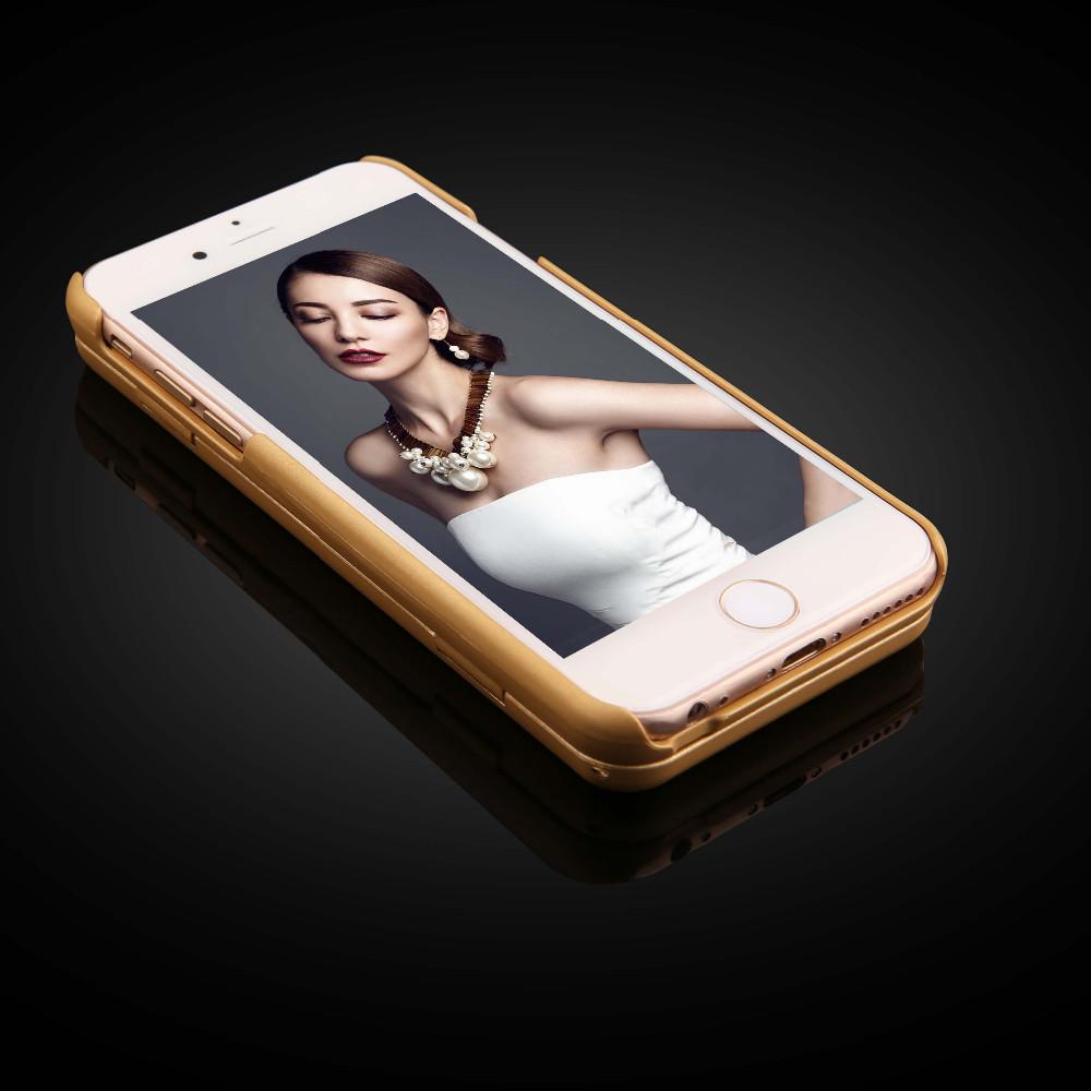 iPhone Case with Built-In Makeup Mirror, Card Slots and Kickstand