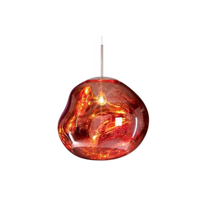 Jessamy | Molten Acrylic Globe Pendant Light with Mirrored Finish for Dining and Kitchen Spaces