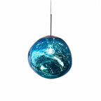 Jessamy | Molten Acrylic Globe Pendant Light with Mirrored Finish for Dining and Kitchen Spaces