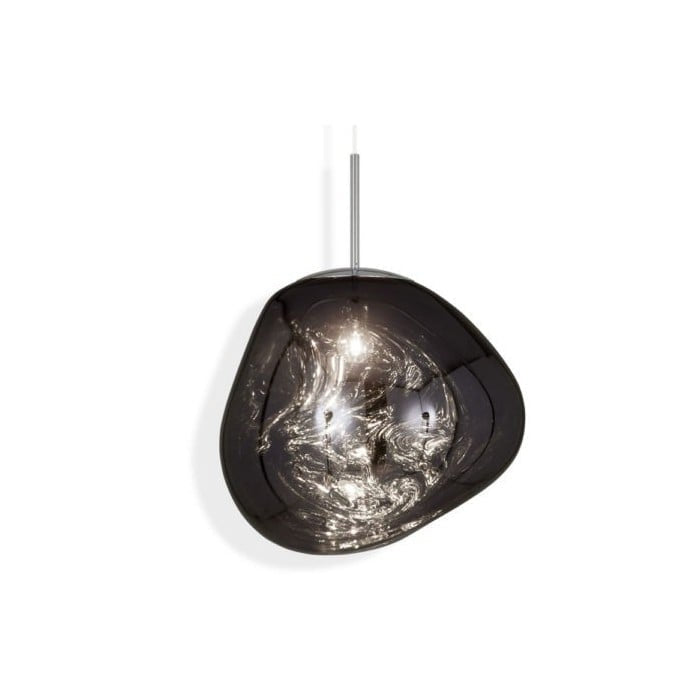 Jessamy | Molten Acrylic Globe Pendant Light with Mirrored Finish for Dining and Kitchen Spaces