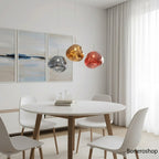 Jessamy | Molten Acrylic Globe Pendant Light with Mirrored Finish for Dining and Kitchen Spaces