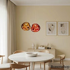 Jessamy | Molten Acrylic Globe Pendant Light with Mirrored Finish for Dining and Kitchen Spaces