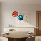 Jessamy | Molten Acrylic Globe Pendant Light with Mirrored Finish for Dining and Kitchen Spaces