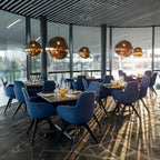 Jessamy | Molten Acrylic Globe Pendant Light with Mirrored Finish for Dining and Kitchen Spaces