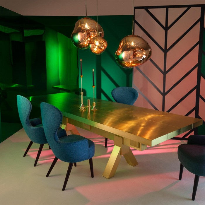 Jessamy | Molten Acrylic Globe Pendant Light with Mirrored Finish for Dining and Kitchen Spaces