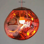 Jessamy | Molten Acrylic Globe Pendant Light with Mirrored Finish for Dining and Kitchen Spaces