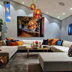 Jessamy | Molten Acrylic Globe Pendant Light with Mirrored Finish for Dining and Kitchen Spaces
