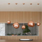 Jessamy | Molten Acrylic Globe Pendant Light with Mirrored Finish for Dining and Kitchen Spaces