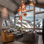 Jessamy | Molten Acrylic Globe Pendant Light with Mirrored Finish for Dining and Kitchen Spaces