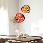 Jessamy | Molten Acrylic Globe Pendant Light with Mirrored Finish for Dining and Kitchen Spaces