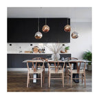 Jessamy | Molten Acrylic Globe Pendant Light with Mirrored Finish for Dining and Kitchen Spaces