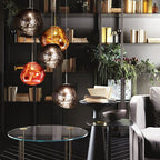 Jessamy | Molten Acrylic Globe Pendant Light with Mirrored Finish for Dining and Kitchen Spaces