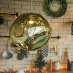 Jessamy | Molten Acrylic Globe Pendant Light with Mirrored Finish for Dining and Kitchen Spaces