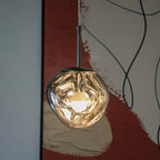 Jessamy | Molten Acrylic Globe Pendant Light with Mirrored Finish for Dining and Kitchen Spaces