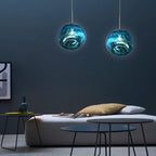 Jessamy | Molten Acrylic Globe Pendant Light with Mirrored Finish for Dining and Kitchen Spaces