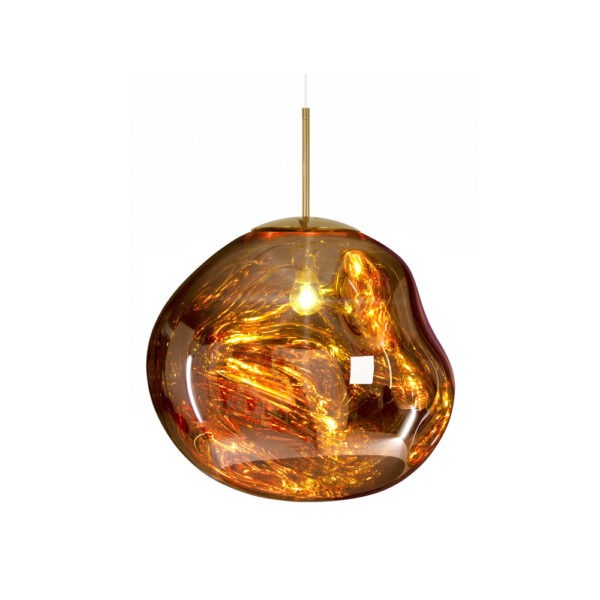 Jessamy | Molten Acrylic Globe Pendant Light with Mirrored Finish for Dining and Kitchen Spaces