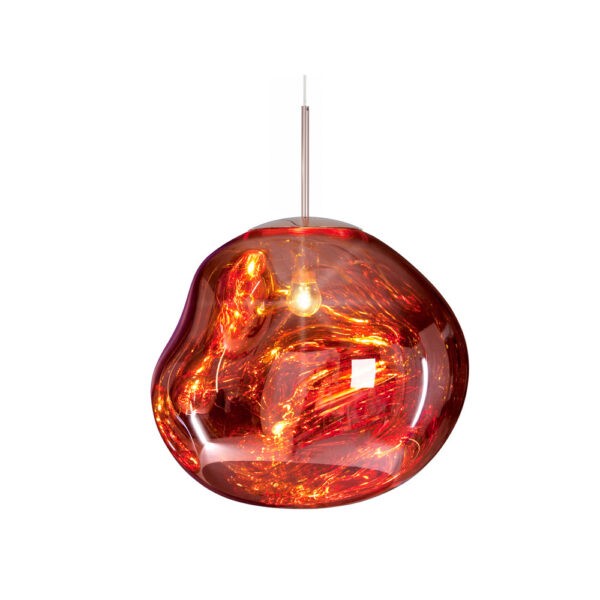 Jessamy | Molten Acrylic Globe Pendant Light with Mirrored Finish for Dining and Kitchen Spaces