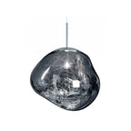 Jessamy | Molten Acrylic Globe Pendant Light with Mirrored Finish for Dining and Kitchen Spaces