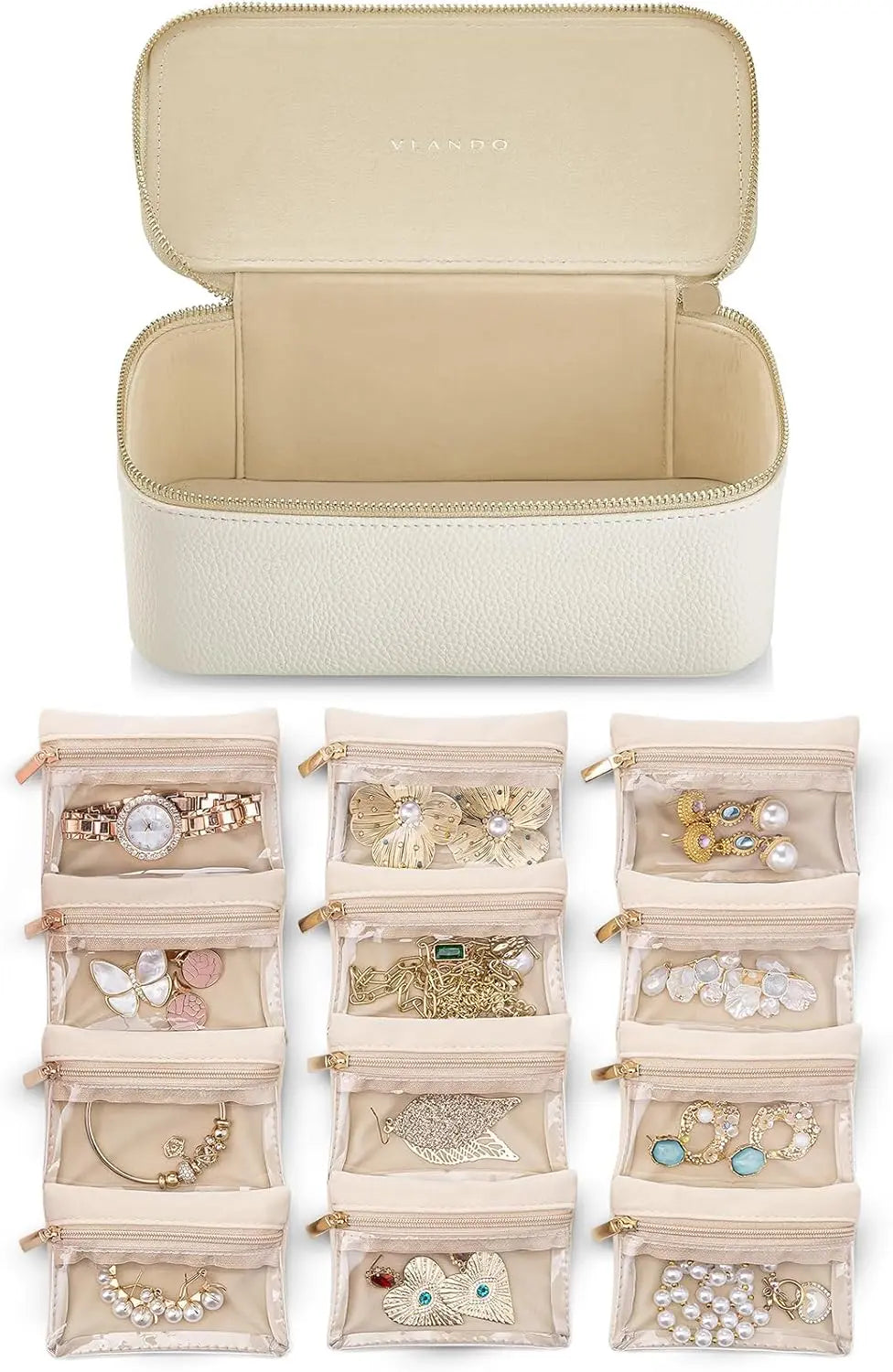 Jewellery Box with Transparent Compartments – Organised and Protected Storage