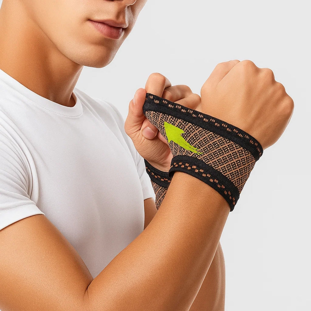 Copper‑Infused Compression for Wrist Pain Relief – Breathable Low‑Profile Sleeve for Everyday & Sports Boneroshop