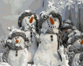 Joyful Snowman Family – Van-Go Paint-by-Number Kit