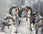 Joyful Snowman Family – Van-Go Paint-by-Number Kit