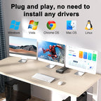 KC-KVM203DH 8K 30Hz USB 3.0 DP+DP+HDMI Triple Monitor KVM Switch
