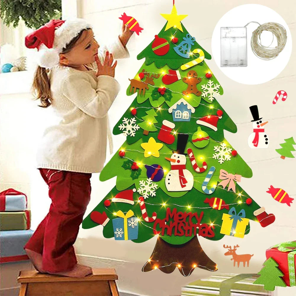Kids' DIY Felt Christmas Tree Craft Set
