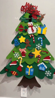 Kids' DIY Felt Christmas Tree Craft Set