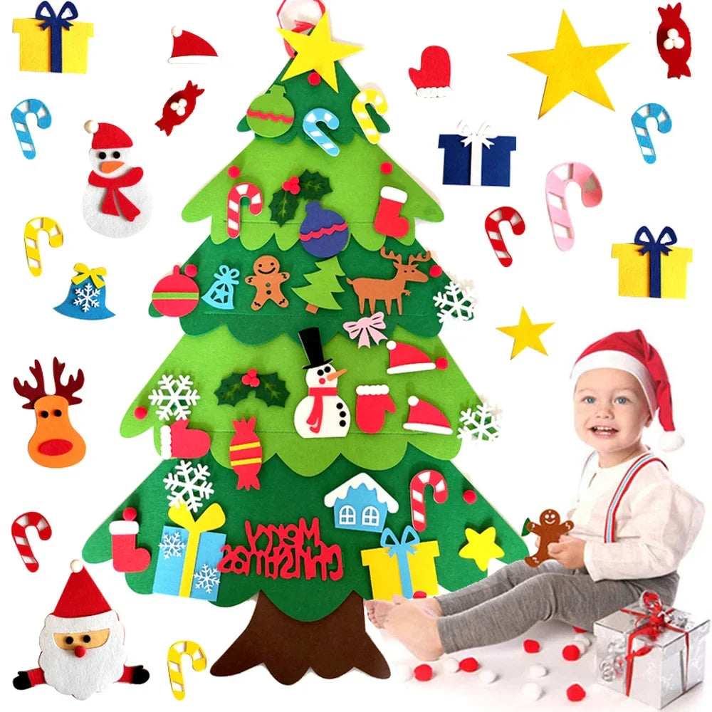 Kids' DIY Felt Christmas Tree Craft Set