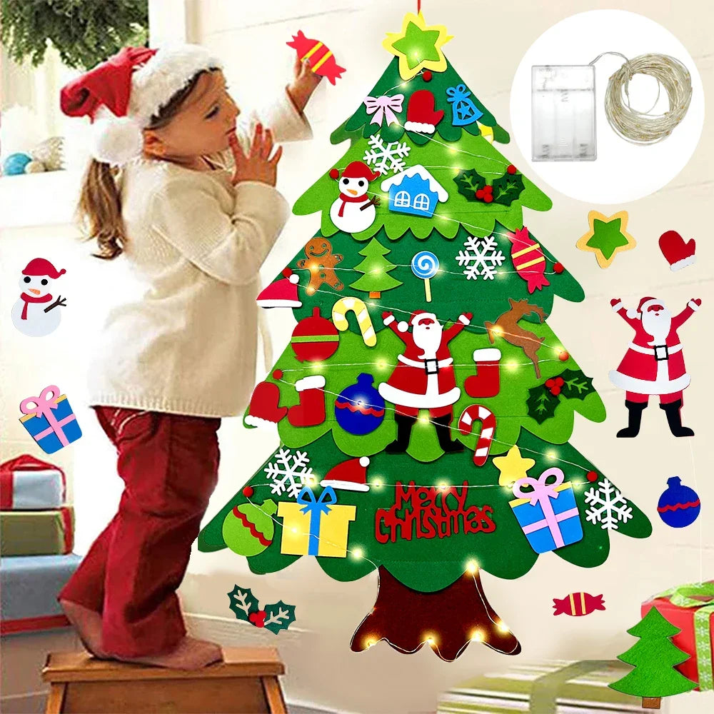 Kids' DIY Felt Christmas Tree Craft Set