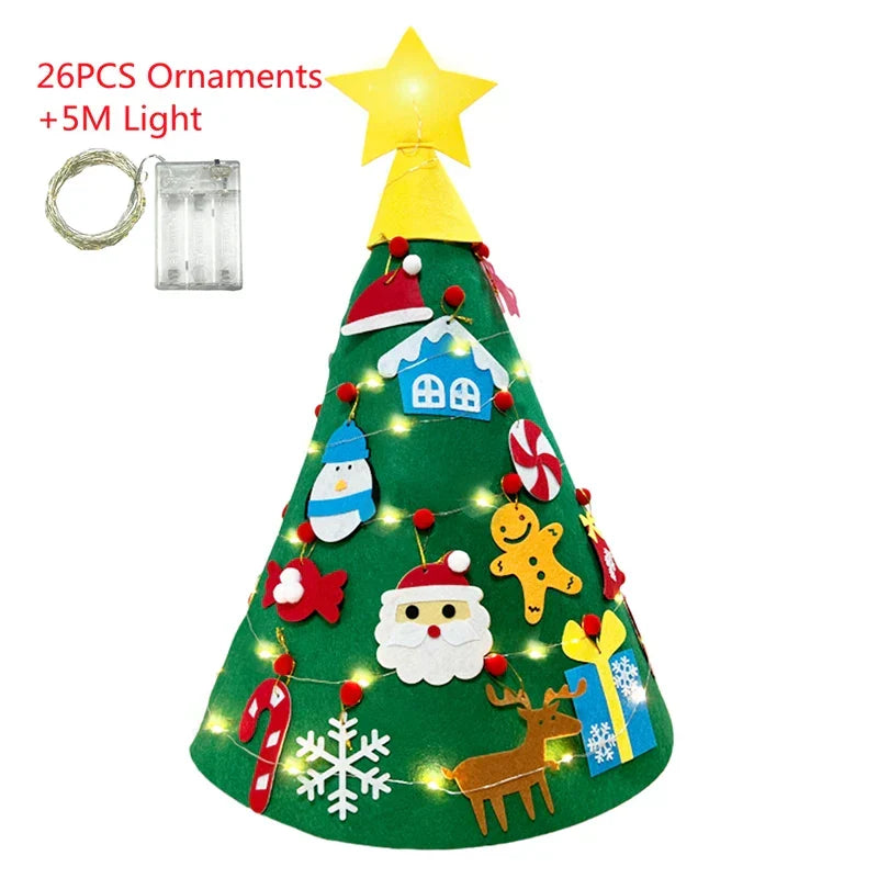 Kids' DIY Felt Christmas Tree Craft Set