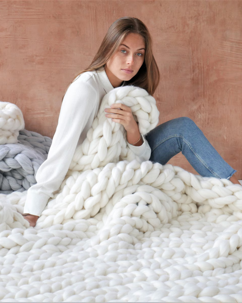 Knitted Asymmetrical Women's Jumper