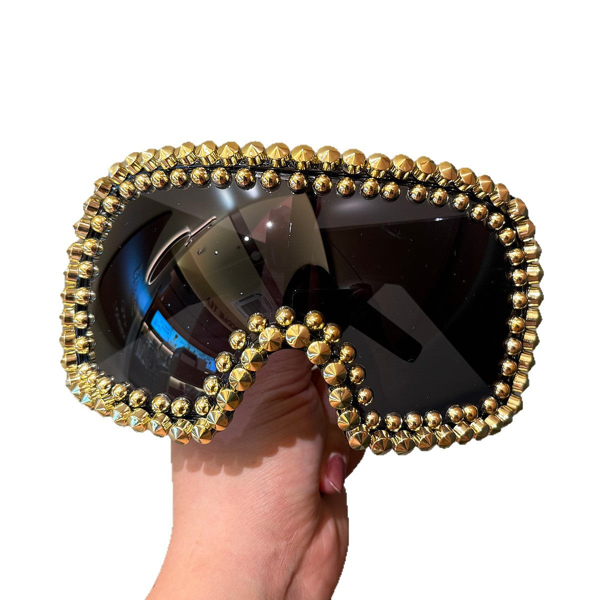 Ladies' Fashionable Ski Goggles with Glamorous Rhinestone Embellishment
