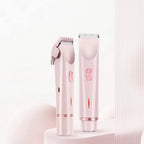 Lady shaver 2 in 1 with rotary head and interchangeable trimmer, USB-C rechargeable, wet and dry use, 2 guide combs, 17.