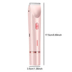 Lady shaver 2 in 1 with rotary head and interchangeable trimmer, USB-C rechargeable, wet and dry use, 2 guide combs, 17.