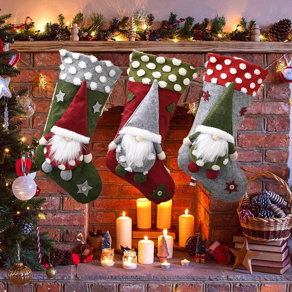 Lambswool Three-Dimensional Christmas Stocking