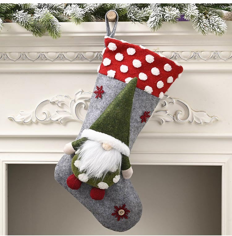 Lambswool Three-Dimensional Christmas Stocking