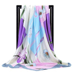 Large Square Silk-Effect Scarf