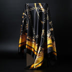 Large Square Silk-Effect Scarf