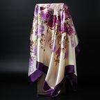 Large Square Silk-Effect Scarf