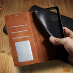Boneroshop | Leather Magnetic Case for Samsung Phones: Chic Protection