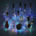 LED bottle light cork stopper – 5 pieces, fairy lights for wine bottles, decorative gift